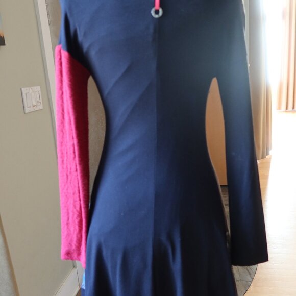 $375 Save the Queen fit n flare dress in black & red abstract print ITALY sz XS - Picture 4 of 16